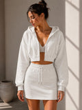Trendy Cropped Full-Zip Hoodie