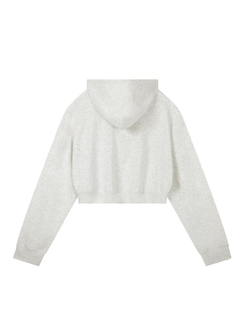 Trendy Cropped Full-Zip Hoodie